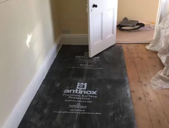 Sanitised room after mould treatment